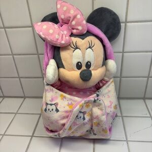 Minnie Mouse Plush in Swaddle – Disney Babies – Small 11''